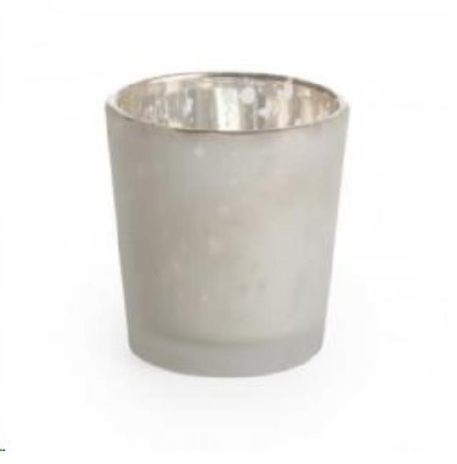Rental store for Short Silver Frosted Mercury Votive in Santa Ana CA