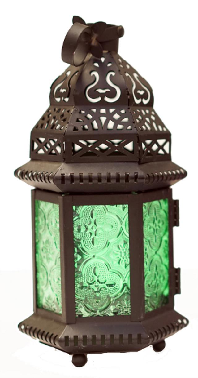 Rental store for Moroccan 8.5  Square Lantern, Green in Santa Ana CA