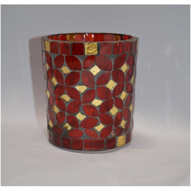 Rental store for Red Glass Mosaic Votive in Santa Ana CA