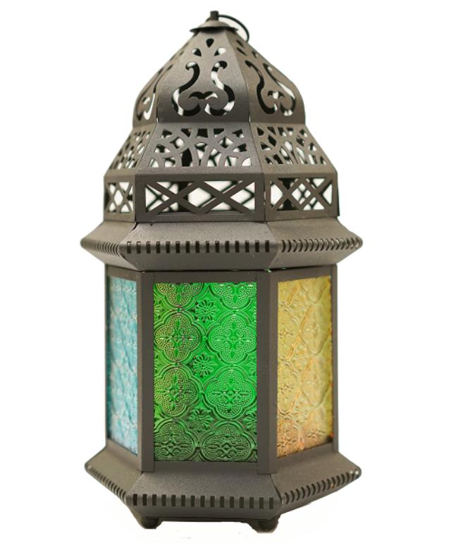Rental store for Moroccan 13.5  Hexagon Lantern, Multi in Santa Ana CA