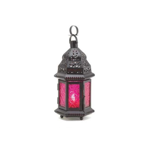 Rental store for Moroccan 8.5  Square Lantern, Pink in Santa Ana CA