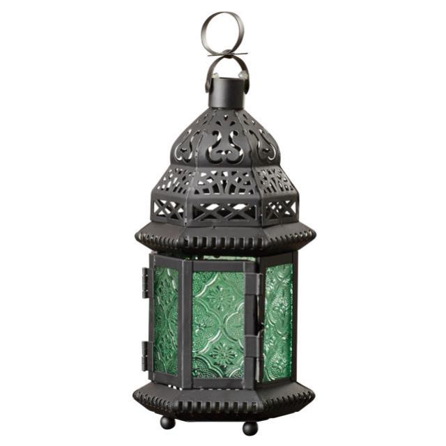 Rental store for Moroccan 10  Hexagon Lantern, Green in Santa Ana CA