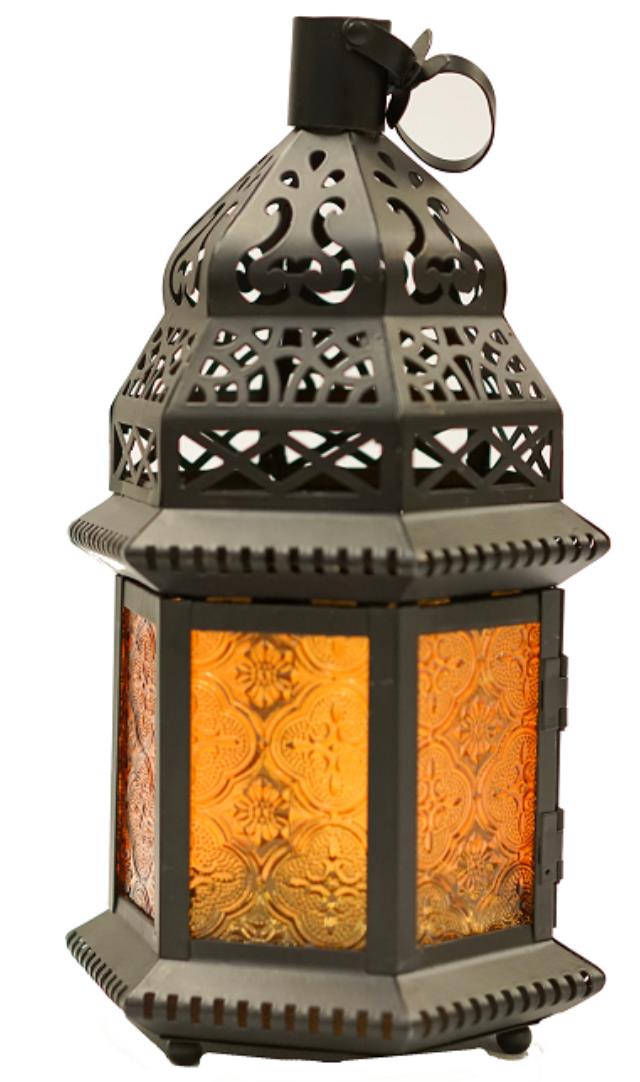 Rental store for Moroccan 10  Hexagon Lantern, Amber in Santa Ana CA