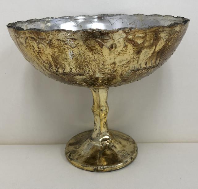 Rental store for Anqitue Gold Pedestal Bowl in Santa Ana CA